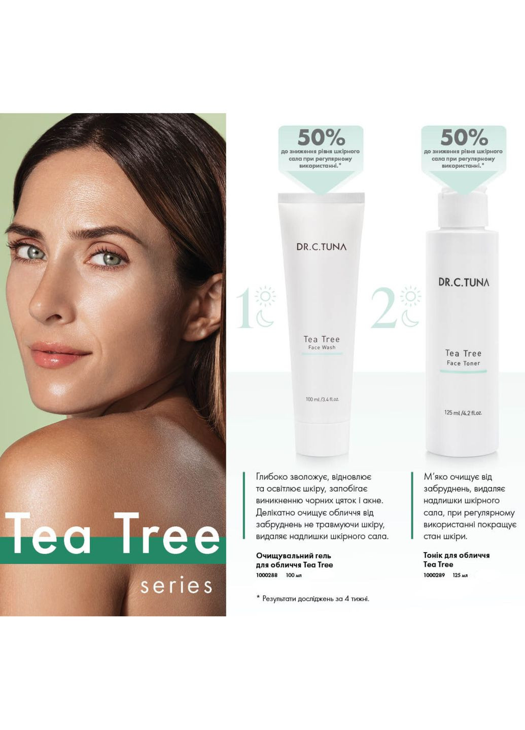 Очищаючий гель для обличчя з жирною та комбінованою шкірою Tea Tree 100 мл Farmasi (293241532)