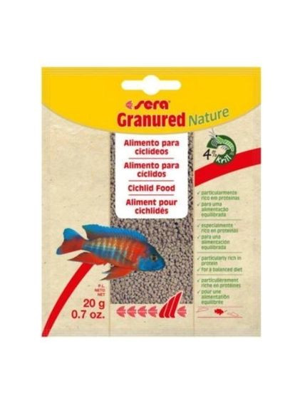 Корм Nature Granured для м'ясоїдних цихлід у гранулах 20 гр Sera (278369073)