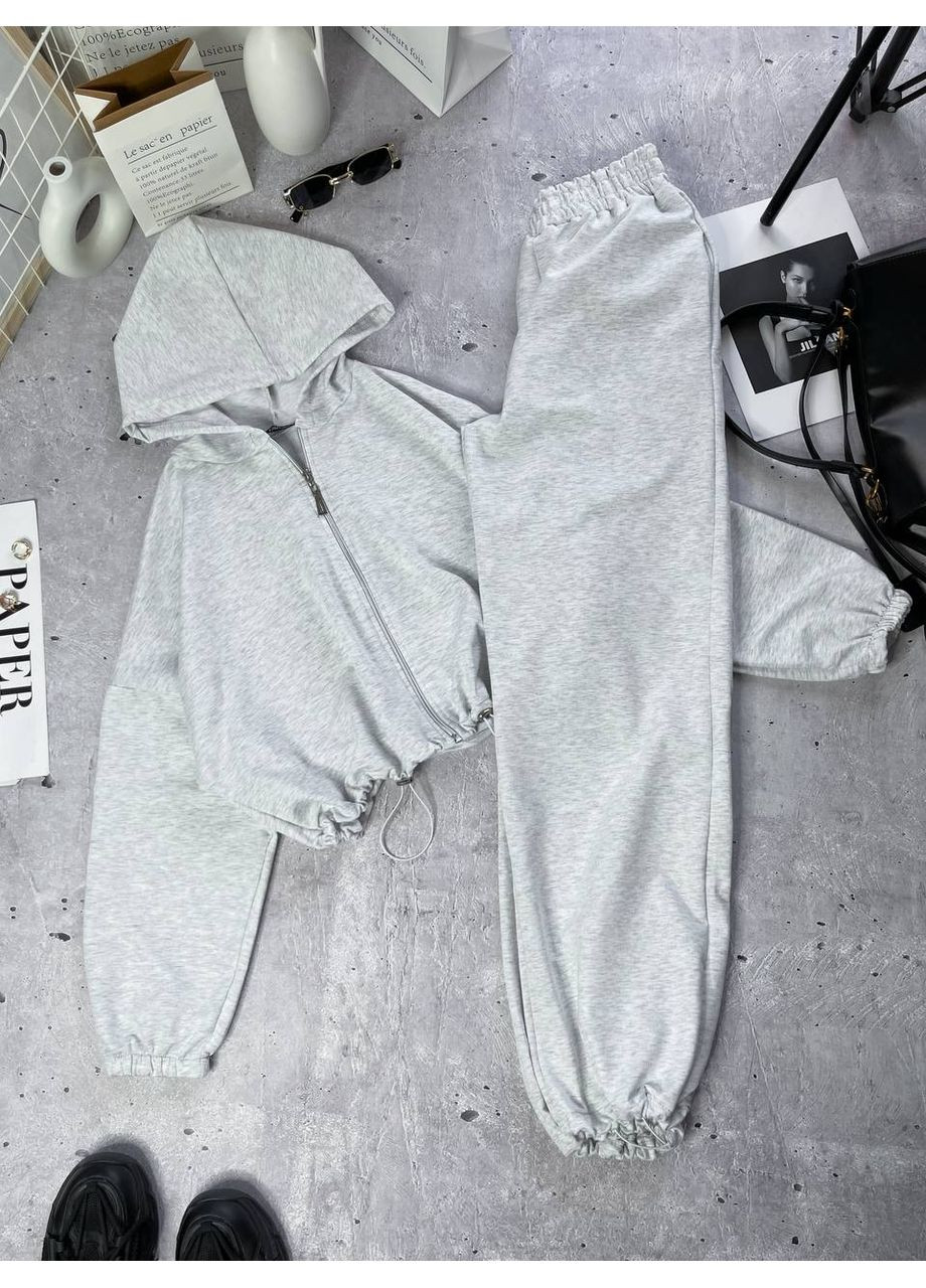 Жіночий спортивний костюм кроп-худі та штани-палаццо MonCher (361676603)