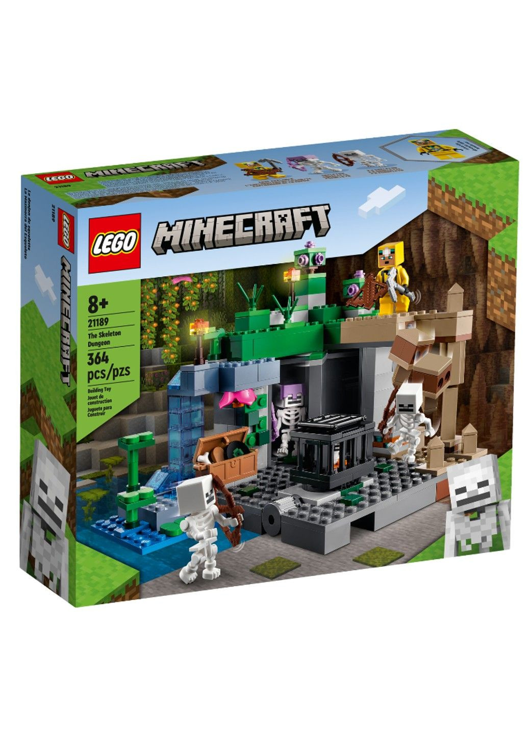 Конструктор Minecraft Підземелля скелетів 364 деталі (21189) Lego (285119799)