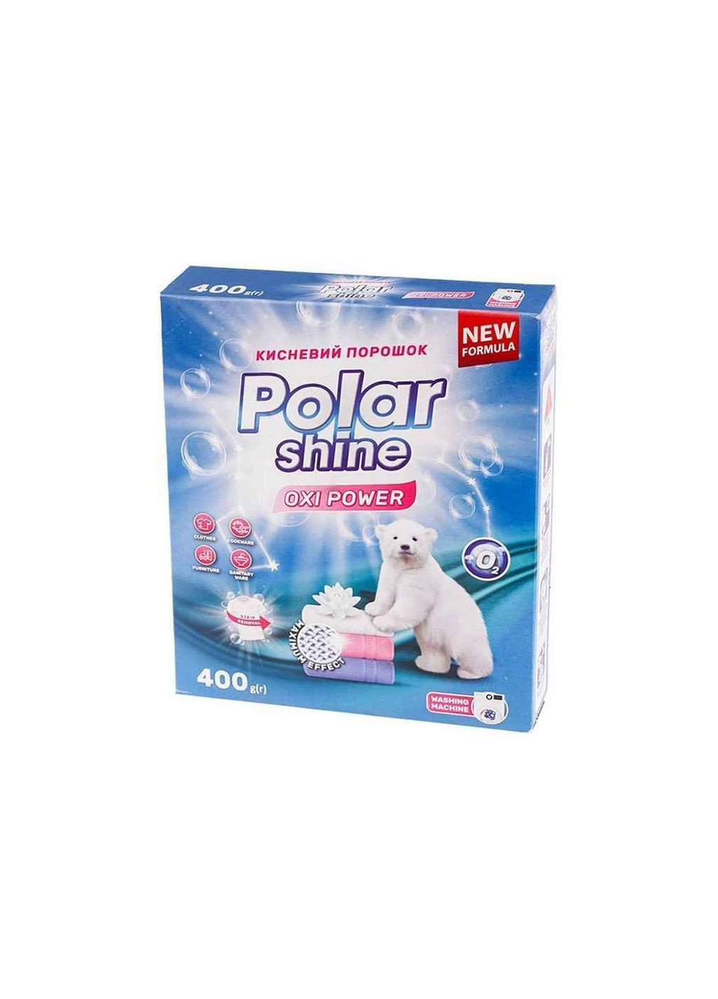 Стиральный порошок 400г КИСЛОВЫЙ для всех типов стирки Oxi Power Polar Shine (357218292)