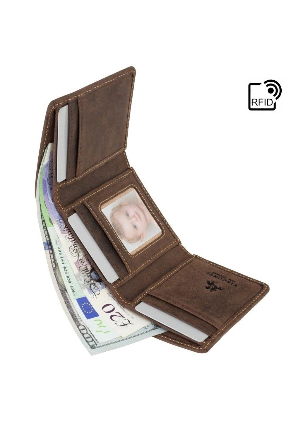 Шкіряне портмоне 700 Apache (Oil Brown) Visconti (323459367)