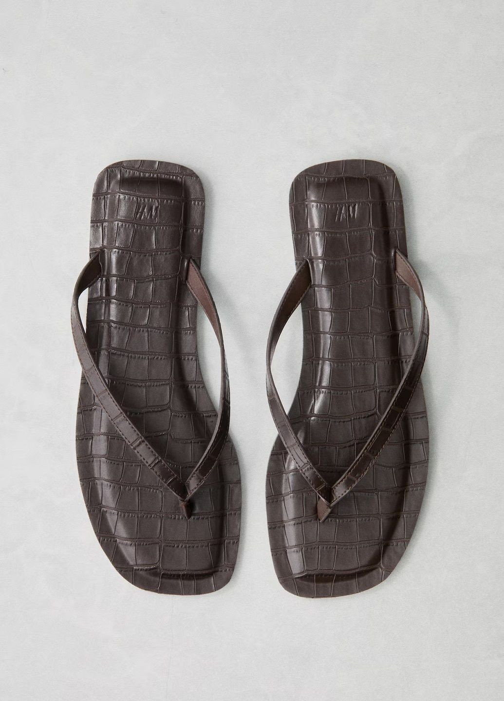 Темно-коричневые шлепанцы H&M