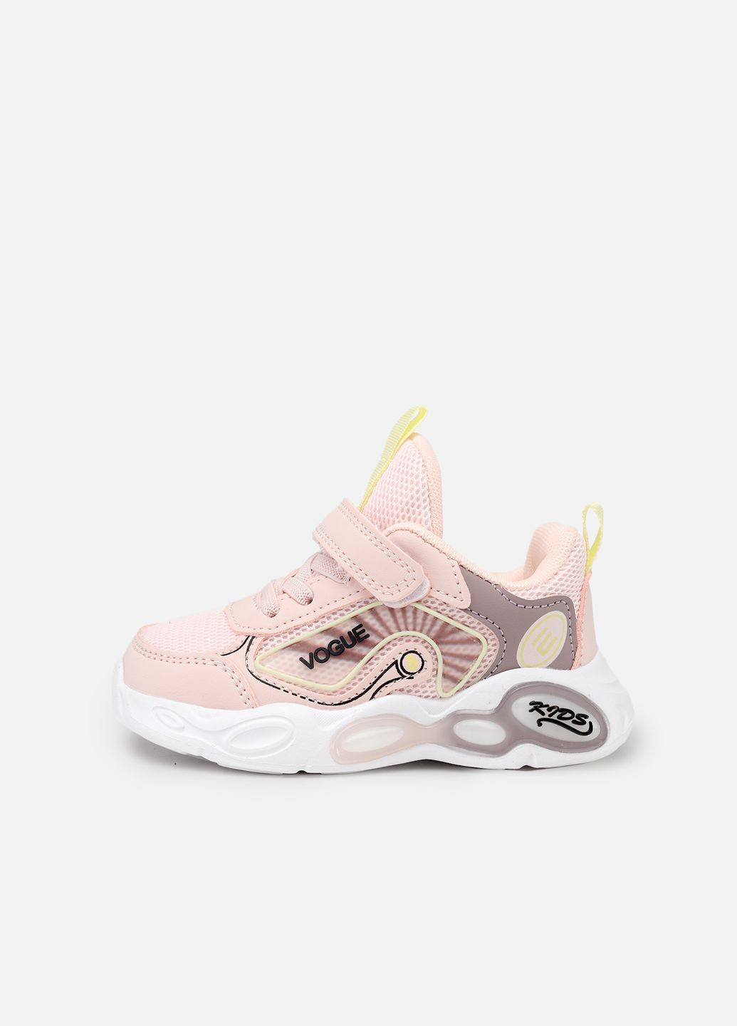 Розовые демисезонные кроссовки для девочки цвет розовый цб-00237948 No Brand