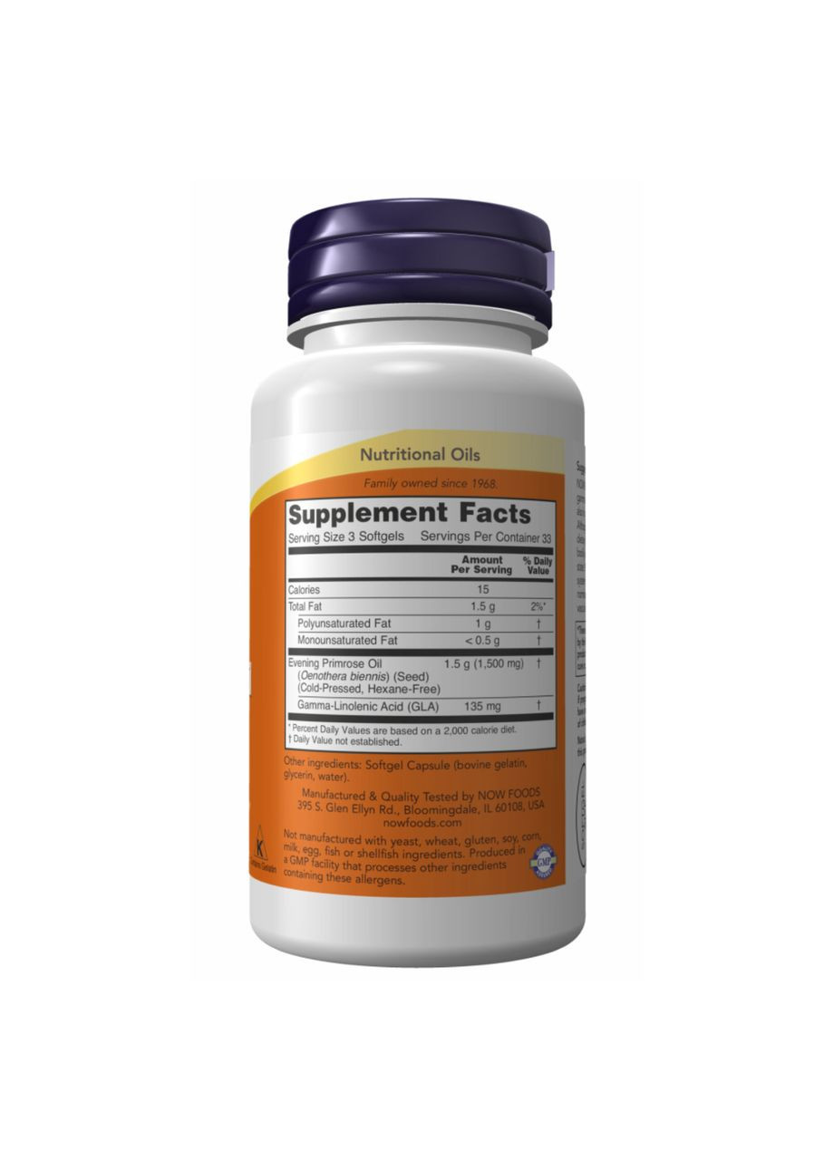 Evening Primrose 500mg - 250 sgels Now Foods (369398935)