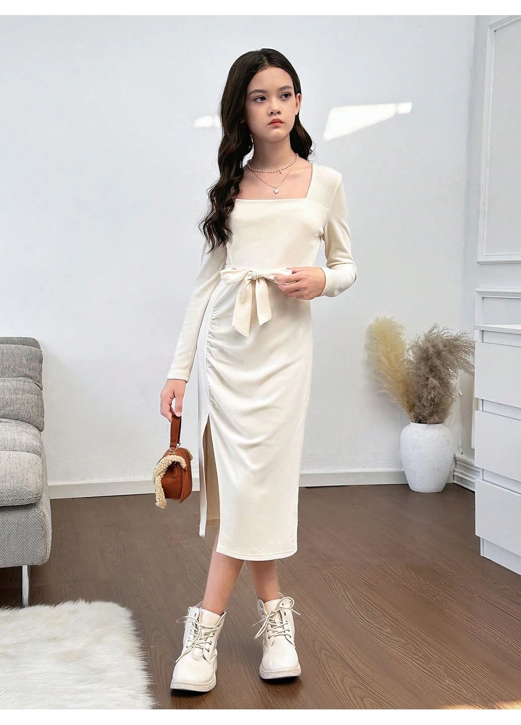 Бежева сукня SHEIN (382532195)