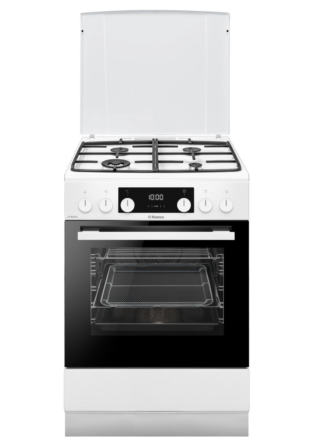 плита fcmw69329 комбинированная, 77л, 60x60см, дисплей, конвекция, чугун, HANSA