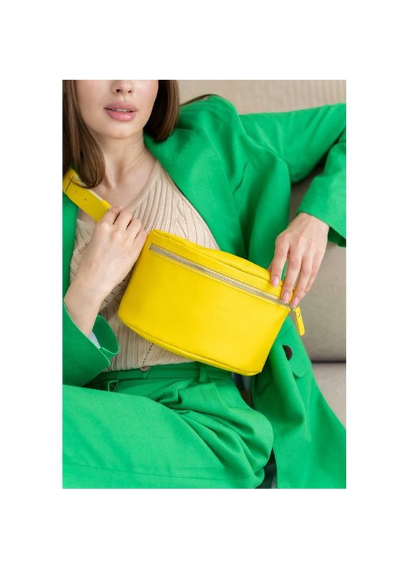 Поясная сумка женская кожаная через плечо желтая The Wings (302007311)