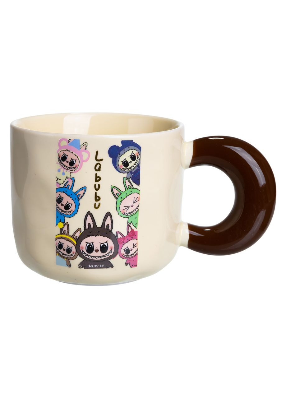 Чашка порцелянова Labubu Brighten Your Day 400 (мл) подарункова кружка прикольна чашка для дітей на подарунок FM-21D Yiwu (371345989)