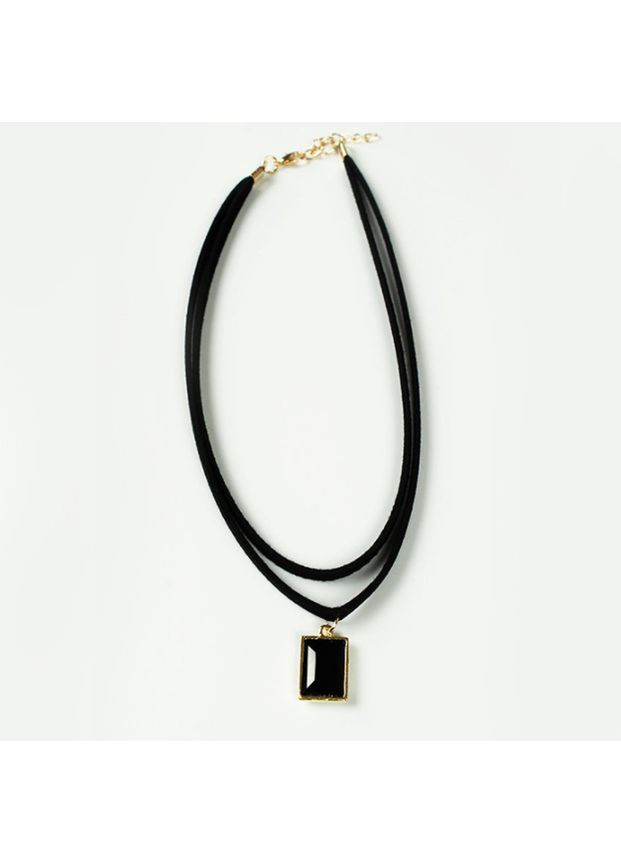 Чокер женский на шею, элегантный бархатный, с подвеской «Elegant» (черный) China (367623398)