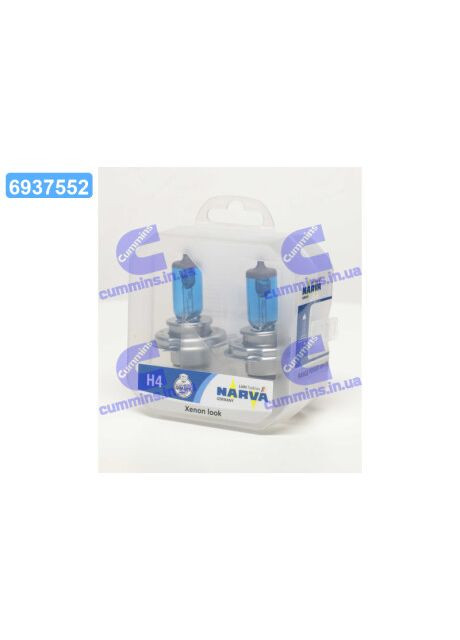 Лампа галогенная TWIN SET H4 12V 60/55W RANGE POWER WHITE (выр-во) 48680S2 Narva (360487308)