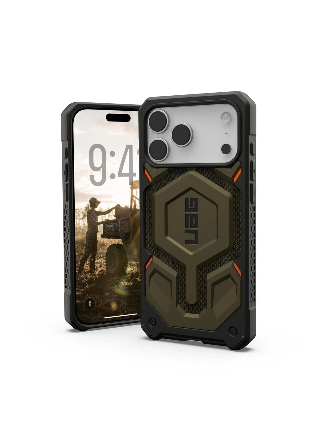 Чехол Kevlar для iPhone 17 Pro Max зеленый UAG (391427775)