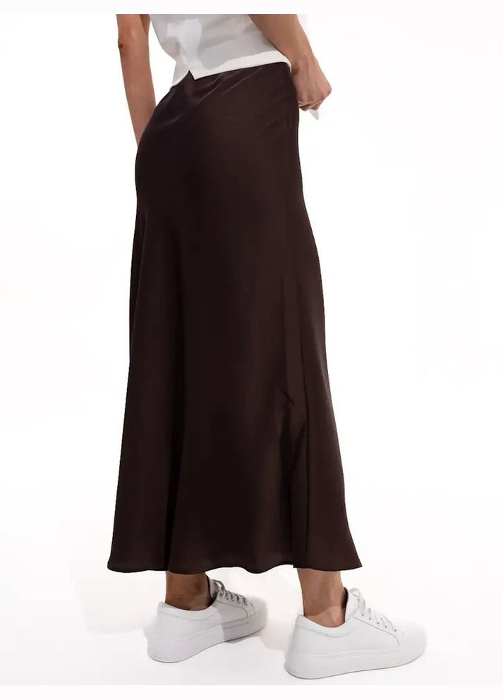 Коричневая юбка женская шелковая меди коричневая mked5798-33 Modna KAZKA