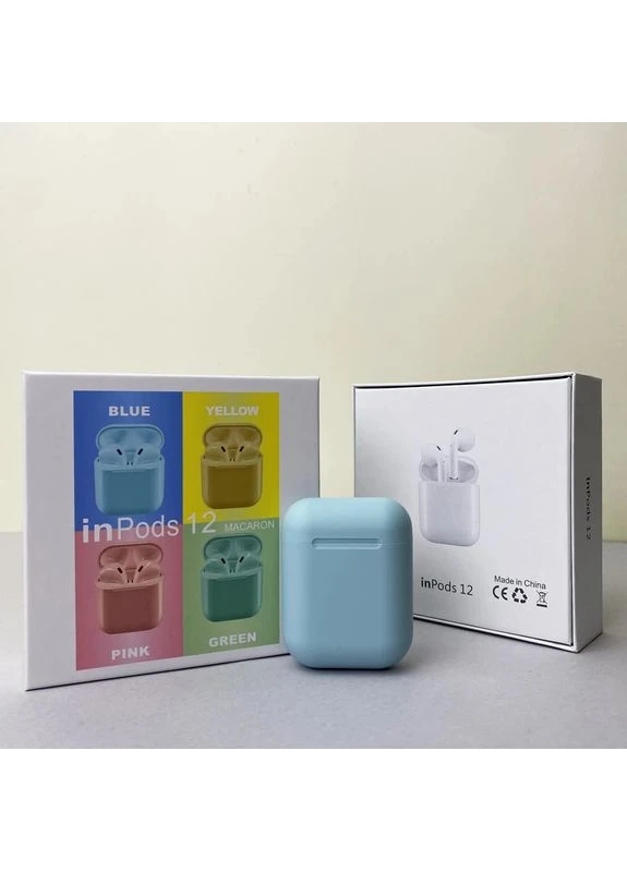 Бездротові навушники i12 Pods (Блакитний) No Brand (379607127)