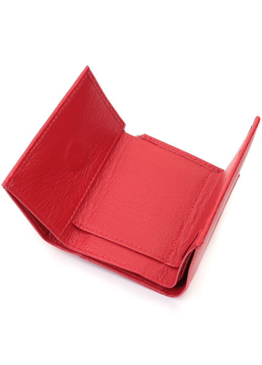 Компактне жіноче портмоне з монетницею із натуральної шкіри червоний 22729 st leather (329196453)