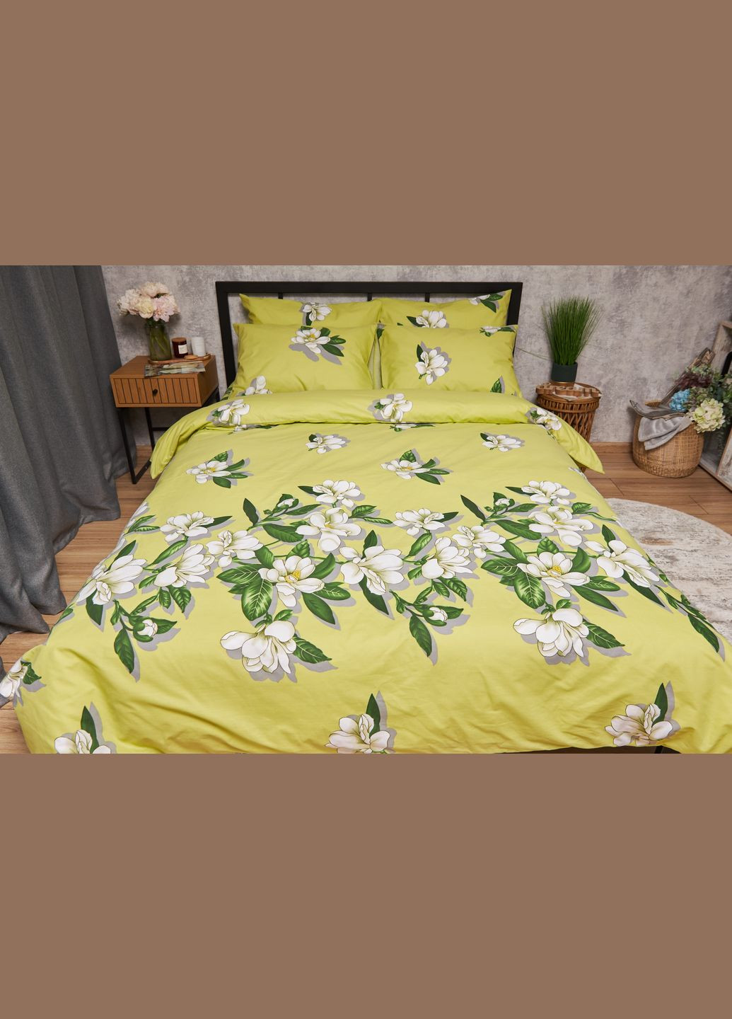 Комплект постільної білизни Бязь Gold Люкс «» євро 200х220 наволочки 4х50х70 (MS-820005508) Moon&Star Wisteria (296909926)