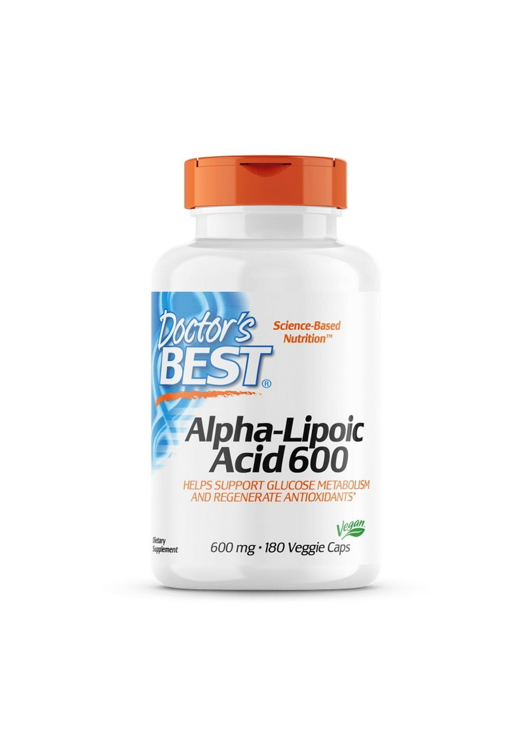 Натуральная добавка Alpha-Lipoic Acid 600 mg, 180 вегакапсул Doctor's Best (296260064)