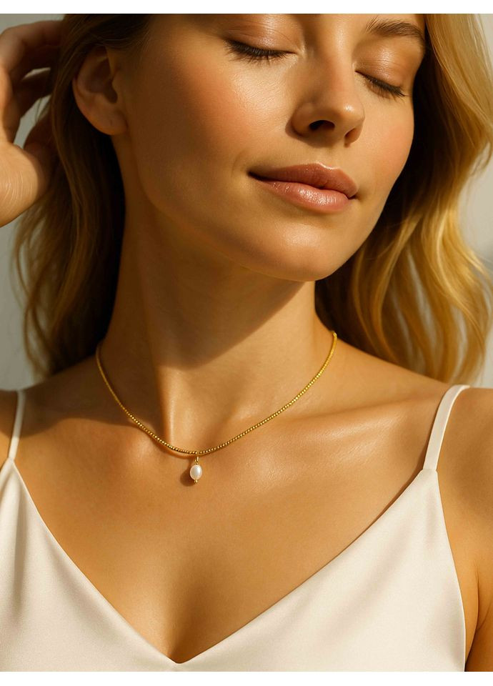 Чокер з японського бісеру з перлиною 4738 LeBijou (368559366)