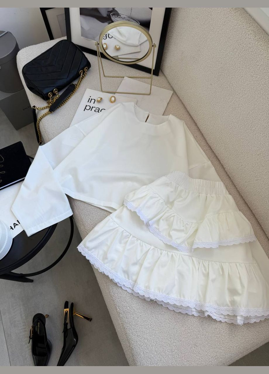 Женский костюм с лонгсливом и юбкой. Adelante (334577374)