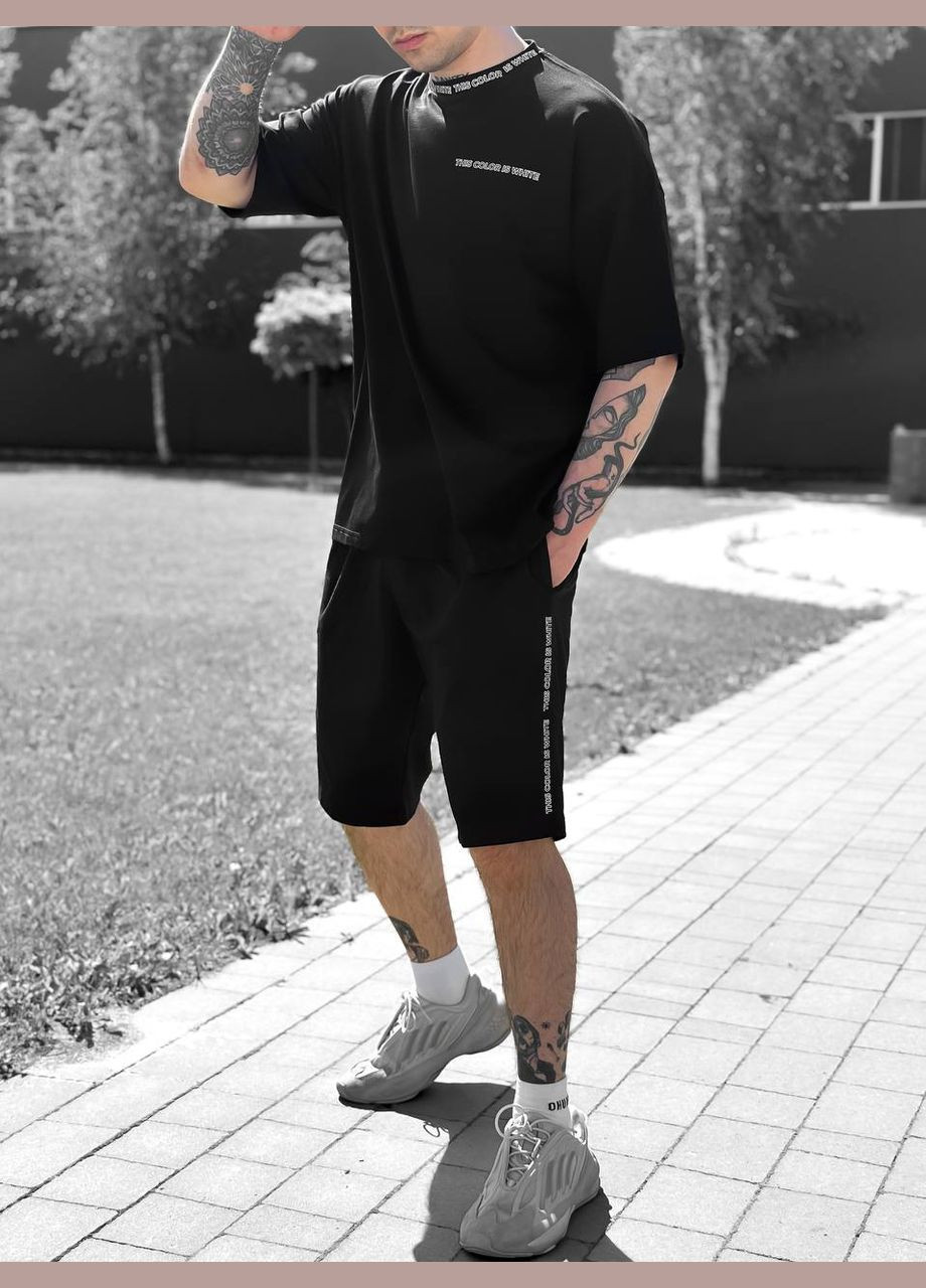 Чорний стильний повсякденний костюм Vakko