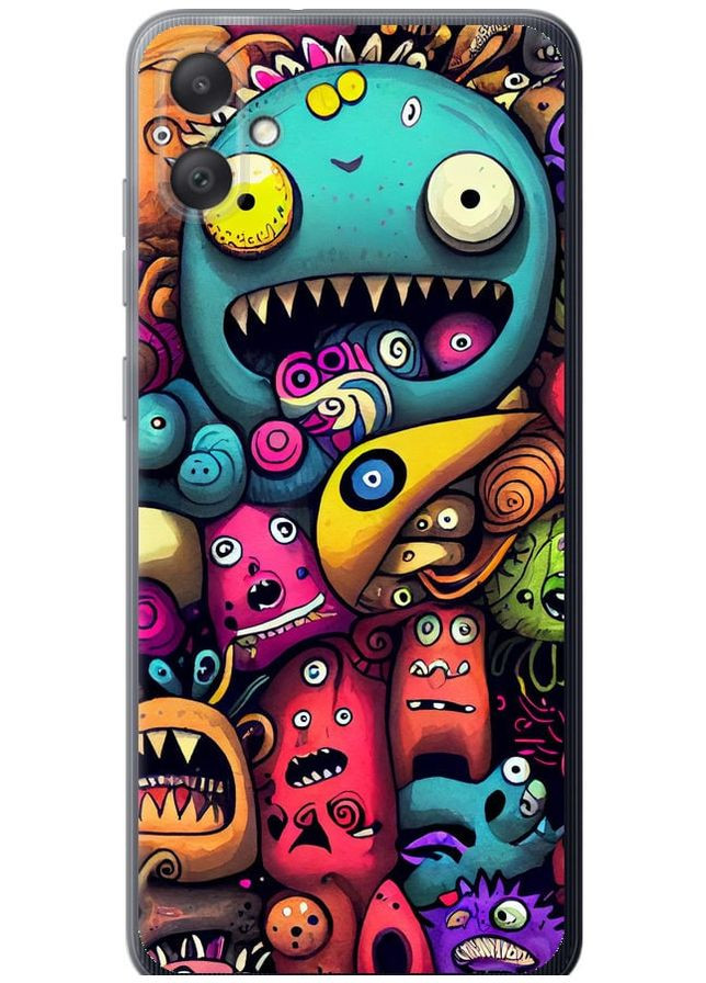 Силиконовый чехол 'Cмешные монстры' для Endorphone Samsung Galaxy A05 (302393521)