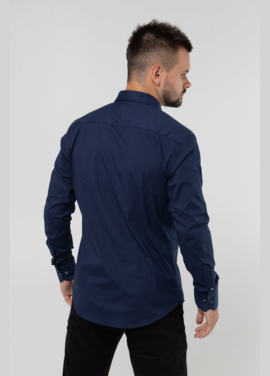 Темно-синяя повседневный рубашка Redpolo