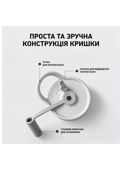 Бутылка для воды (CD1017-OW) BUYDEEM CD1017 500 мл Oats White (370017297)