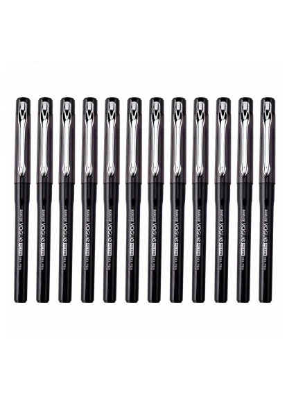 Ручка гелева Vogue 0.5 мм, чорна, 12 шт (PC3318-black) Baoke Vogue 0.5 мм, чорна, 12 шт (401137981)