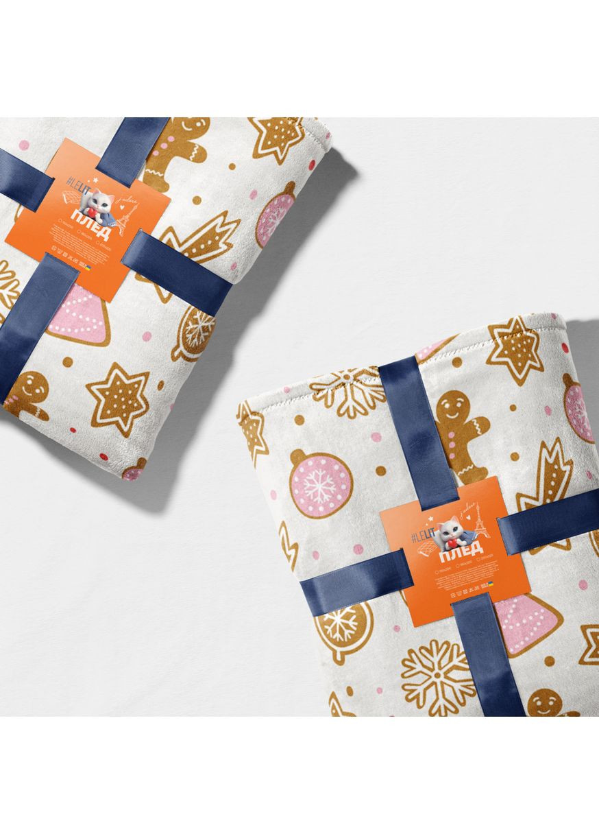 Новорічний плед з печивом 150/200 (LLT-111440) Lelit (373646867)