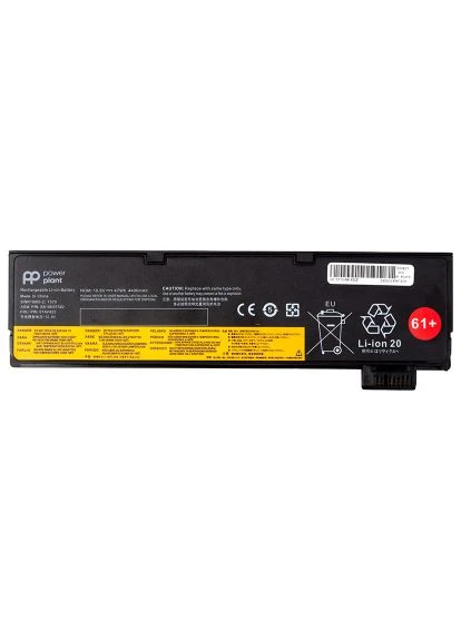 Аккумулятор для ноутбука (NB482344) PowerPlant LENOVO ThinkPad T570 (SB10K97582) 10.8V 4400mAh (388927438)