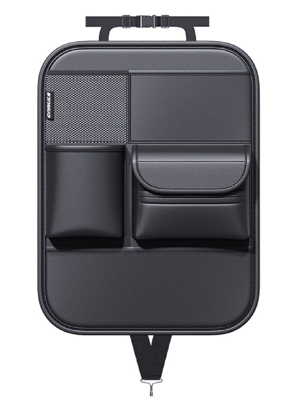 Органайзер накидка з кишенями на спинку сидіння в салон машини автомобіля екошкіра 46х35 см (477062-Prob) Чорний Unbranded (294182741)