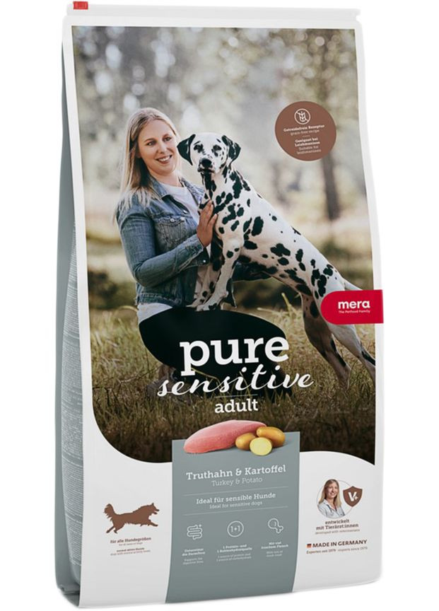 Сухий корм для дорослих собак fresh meat Truthan&Kartoffel зі свіжим м'ясом індички та картоплі; без/зернів 1 кг (4025877571268) Mera (364787482)