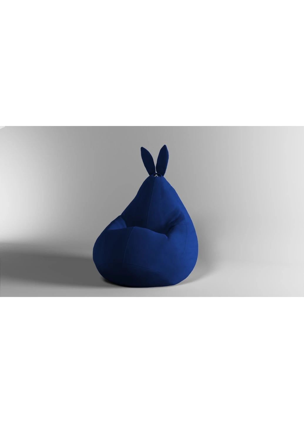 Крісло-мішок Зайчик груша, L - 120х90 Велюр Allure Navy SkyPuff (361258504)
