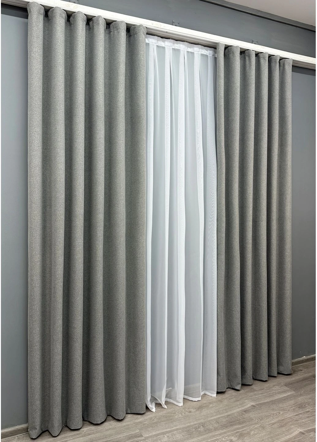 Комплект готовых штор Лен блэкаут № 1821ш 150х270 см 2 шт (33-0822) VR-Textil (365718344)