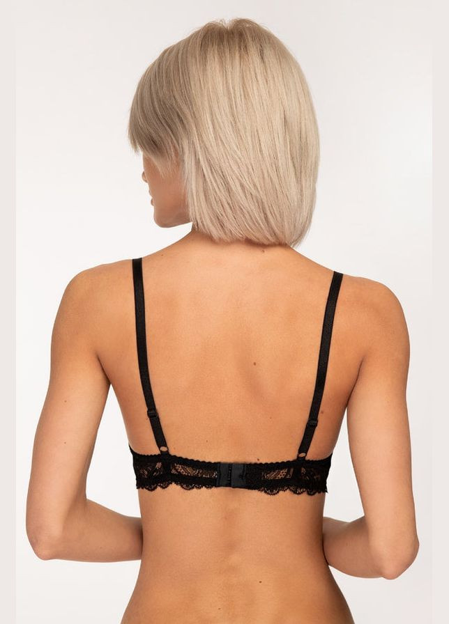 Чорний бюстгальтер push-up з мереживом Sambario з кісточками бавовна, поліамід, поліестер, еластан