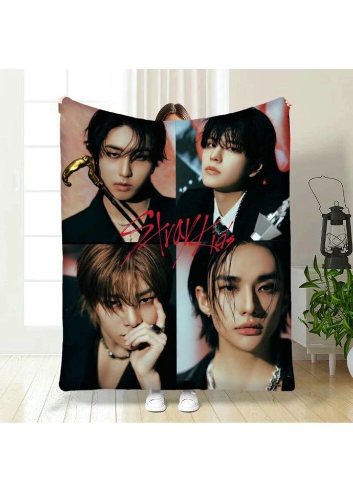 Плед 3D Stray Kids Коллаж 4060_A 17099 160х200 см FlexDress (335978395)
