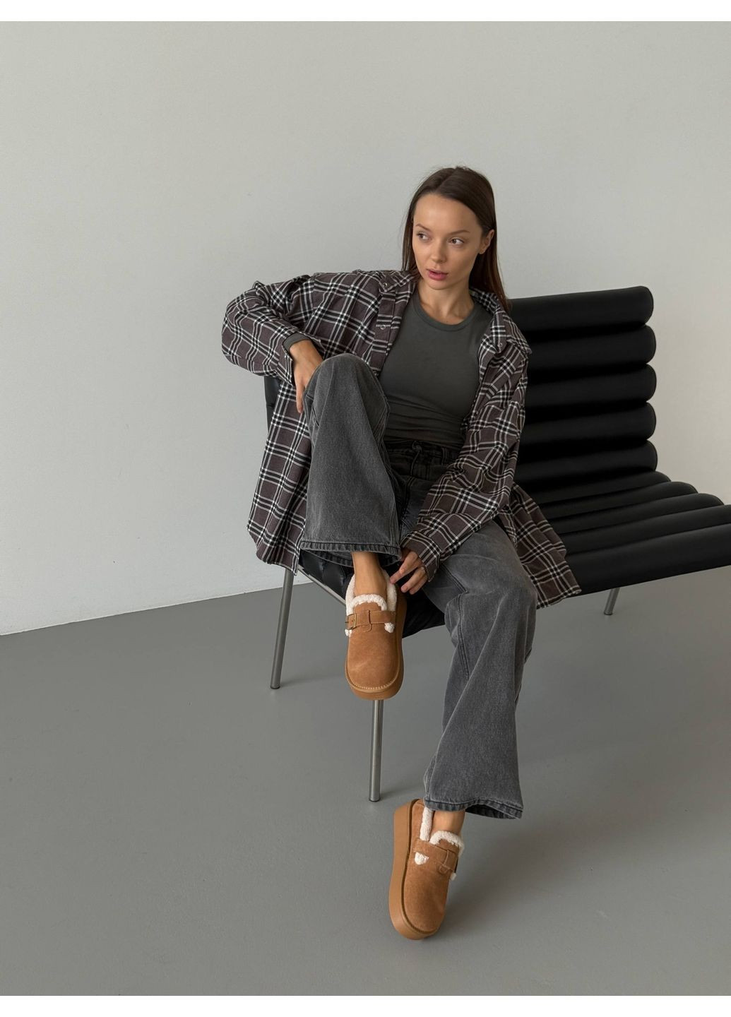 Жіночі сноубутси руді, натуральна замша, анатомічна форма, хутро всередині No Brand (366091798)