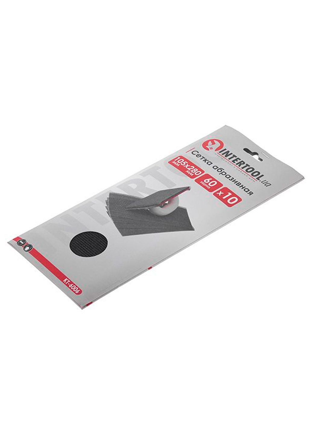 Сетка шлифовальная Р60 абразивная для ручной шлифовки 105x280 мм (10 шт.) Intertool (332986932)