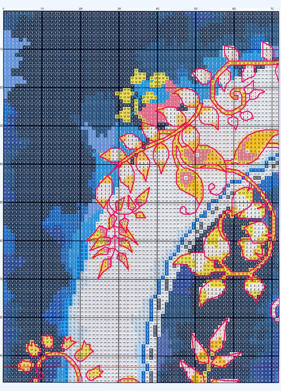 Набір для вишивання за нанесеною на канву схемою "Day and night ".AIDA 14CT printed, 42*42 см Joy Sunday (313613492)