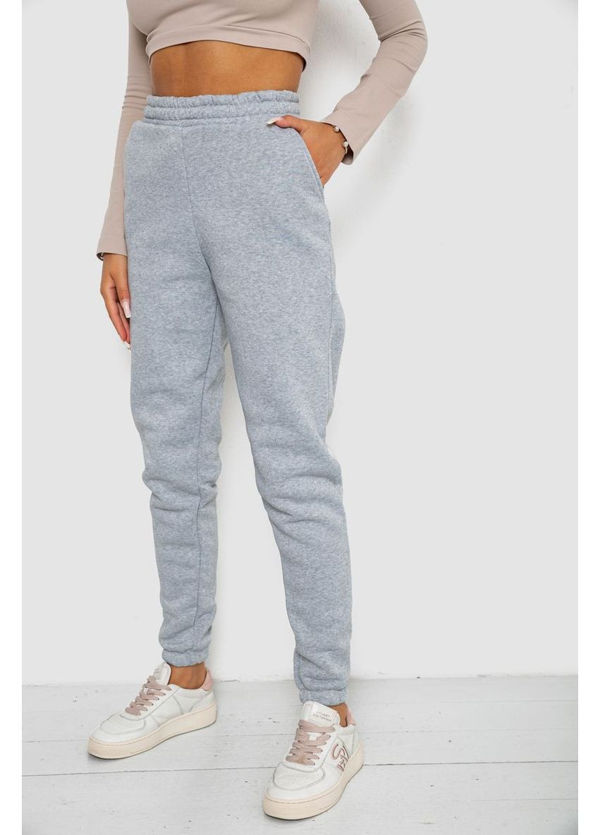 Спортивні штани жіночі на флісі, колір сірий, 238R58671-1 Ager (357204493)
