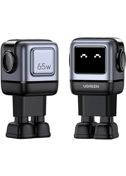 Зарядное устройство 3xUSB 65W (2xUSB-C+USB-A) Gan Robot tech Fast Charger Серый CD361 Ugreen (368631265)