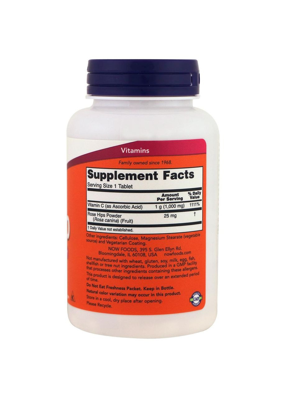 Витамин С-1000, 100 таблеток Now Foods (366734632)