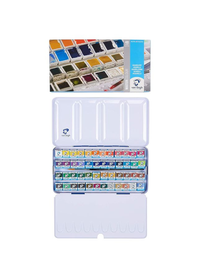 Набор акварельных красок 48 кювет+кисти Royal Talens Van Gogh (362586168)