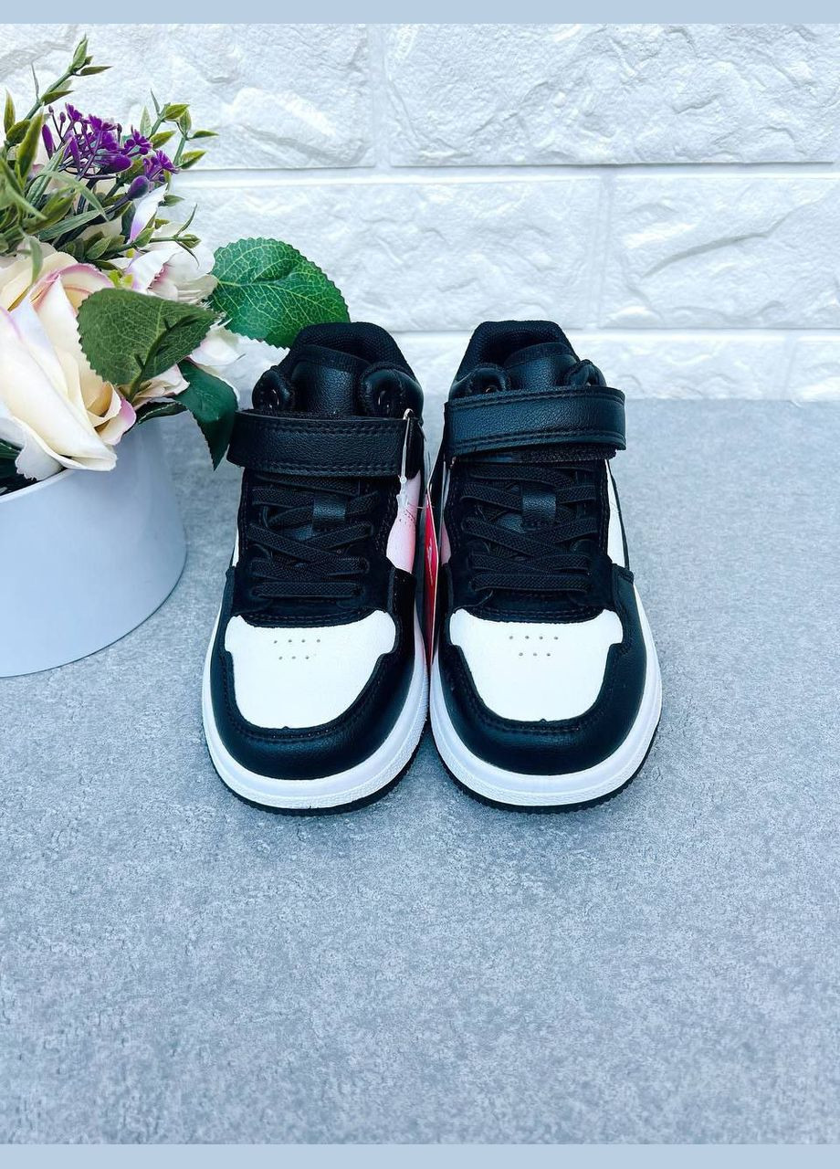 Черно-белые стильные хайтопы для мальчика Apawwa