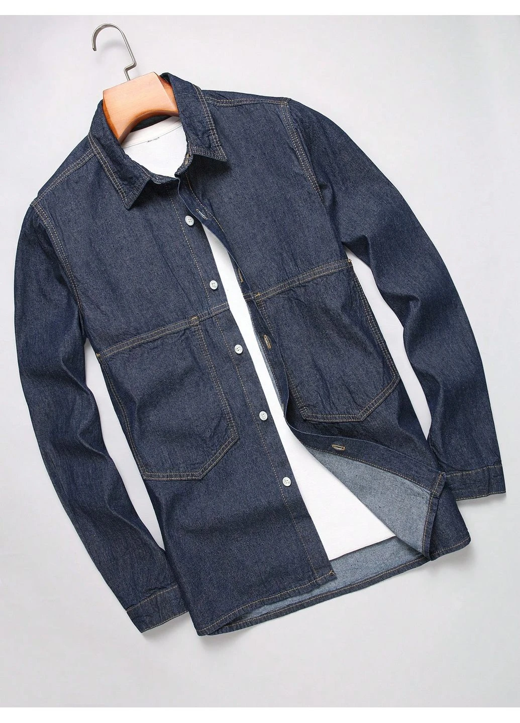Джинсова сорочка SHEIN (382588636)