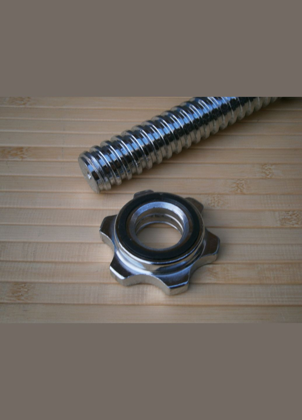 Грифи гантельні Sport Lux 2 шт сталеві хромовані з прогумованими ручками та гайками Вейдера 33 см 25 мм No Brand (302391930)