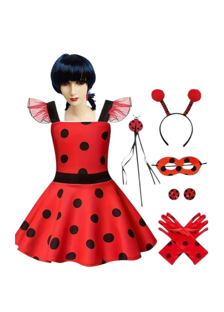 Костюм Леди Баг с платьем 5-6 лет ростом 120 см + парик No Brand (363115168)