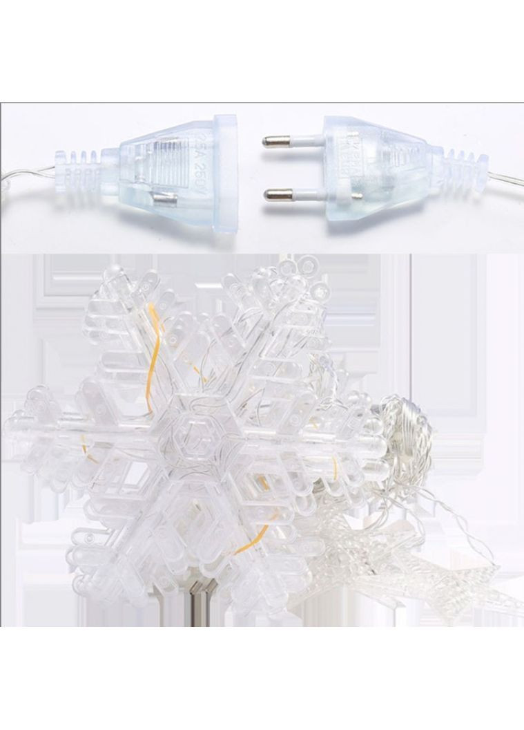 Гірлянда світлодіодна штора GarlandoPro сніжинка і зірка 12 фігур ED 3х1м гірлянда зірка 1733061ML No Brand (363058924)