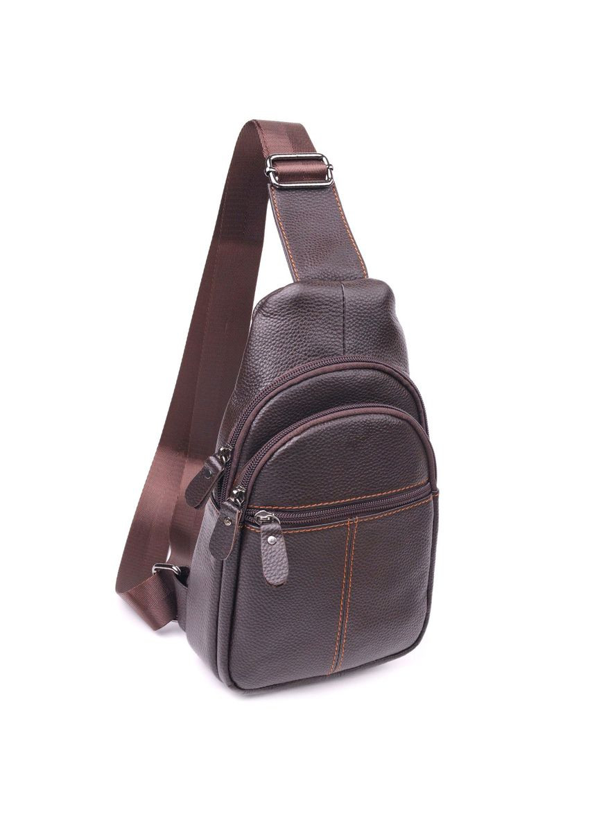 Зручна чоловіча сумка через плече з натуральної шкіри 21308 Коричнева Vintage (298567109)