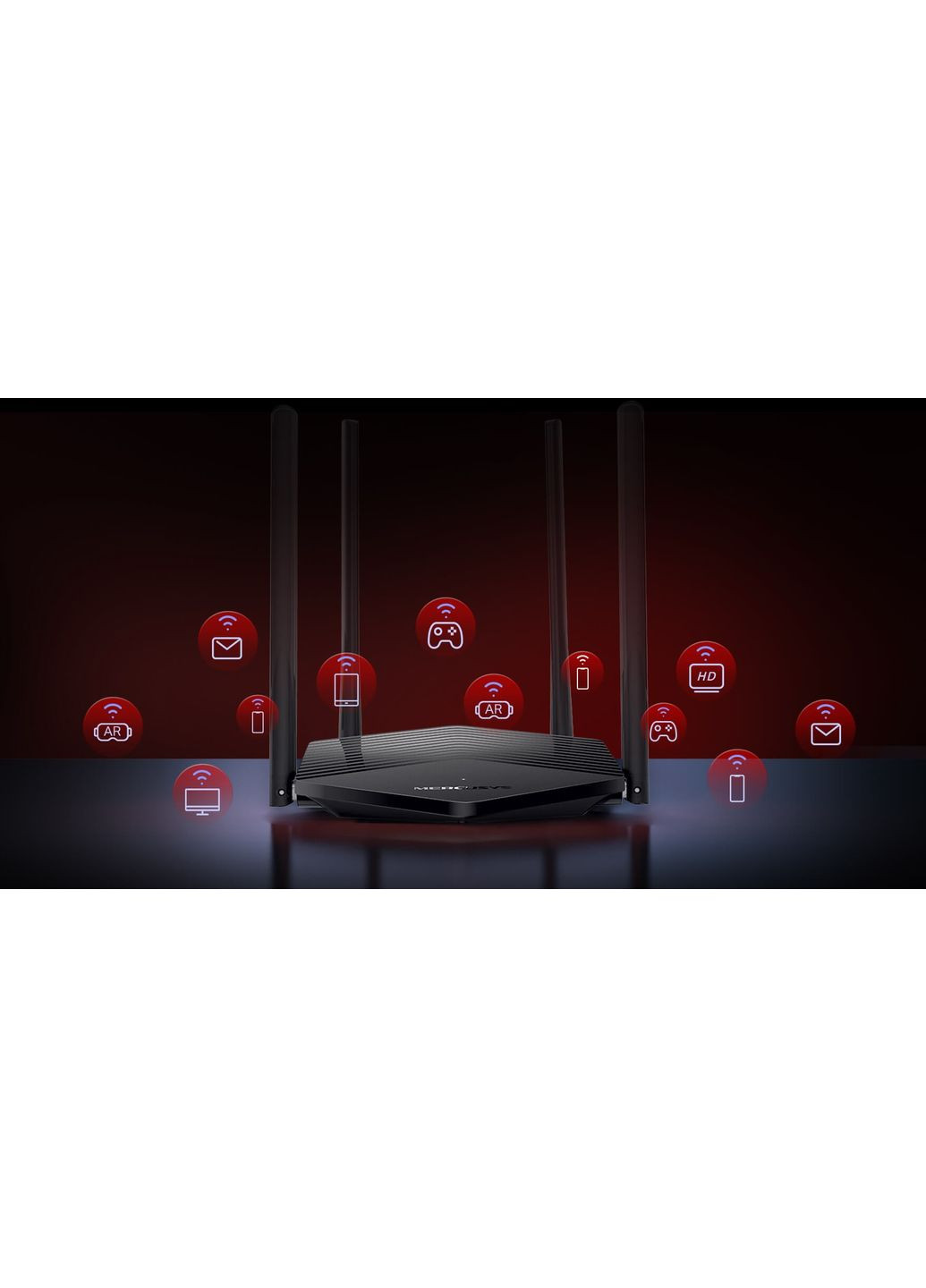 Маршрутизатор MR60X AX1500, 2xGE LAN, 1xGE WAN, MESH Mercusys (360392905)